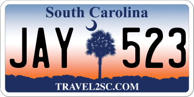 SC license plate JAY523