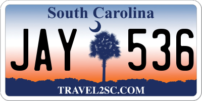 SC license plate JAY536