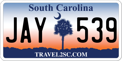 SC license plate JAY539