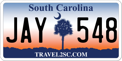 SC license plate JAY548