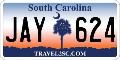 SC license plate JAY624