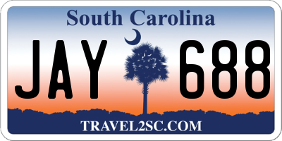SC license plate JAY688