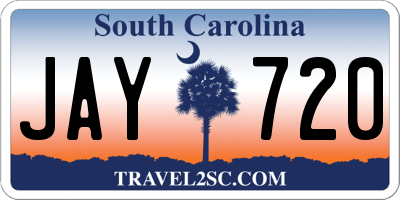 SC license plate JAY720