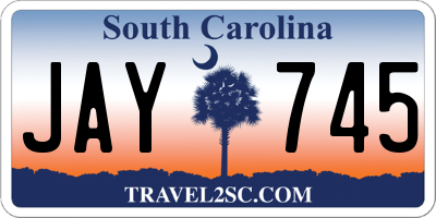 SC license plate JAY745