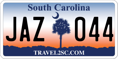 SC license plate JAZ044