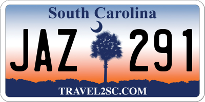 SC license plate JAZ291