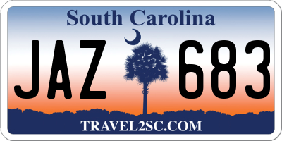 SC license plate JAZ683