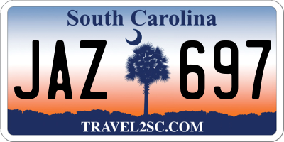 SC license plate JAZ697