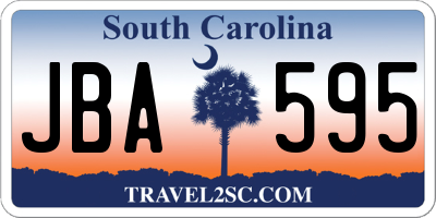 SC license plate JBA595
