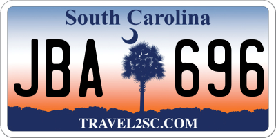 SC license plate JBA696