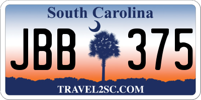 SC license plate JBB375