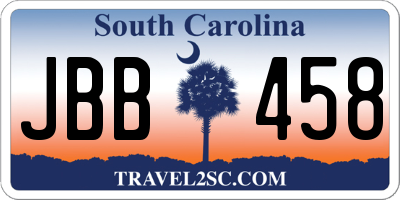 SC license plate JBB458