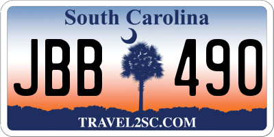 SC license plate JBB490