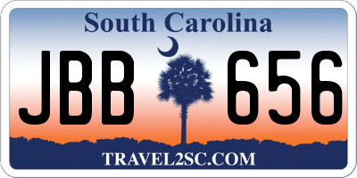 SC license plate JBB656