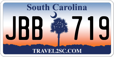 SC license plate JBB719