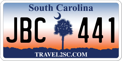SC license plate JBC441