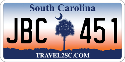 SC license plate JBC451