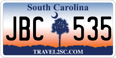 SC license plate JBC535