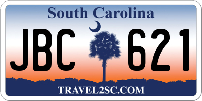 SC license plate JBC621
