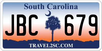 SC license plate JBC679