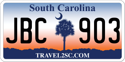 SC license plate JBC903