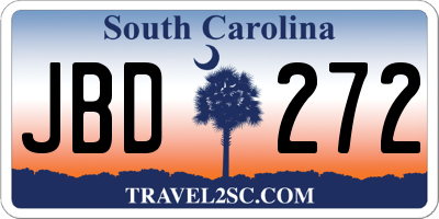 SC license plate JBD272