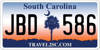 SC license plate JBD586