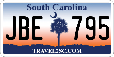 SC license plate JBE795