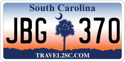 SC license plate JBG370