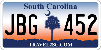 SC license plate JBG452