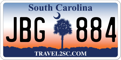 SC license plate JBG884