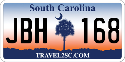 SC license plate JBH168