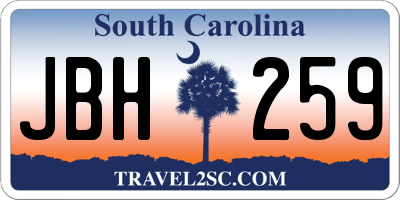 SC license plate JBH259