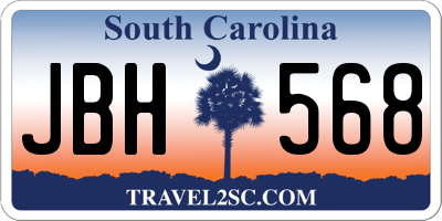 SC license plate JBH568