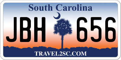 SC license plate JBH656