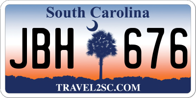 SC license plate JBH676