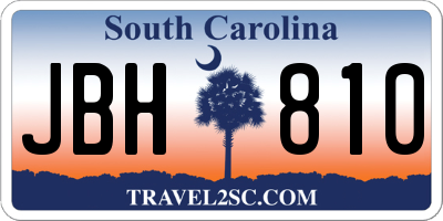 SC license plate JBH810