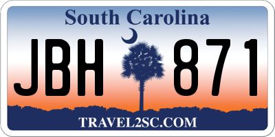 SC license plate JBH871