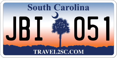 SC license plate JBI051