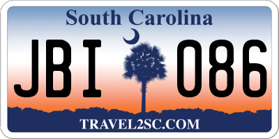 SC license plate JBI086