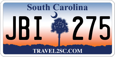SC license plate JBI275