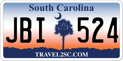 SC license plate JBI524