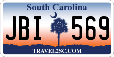 SC license plate JBI569