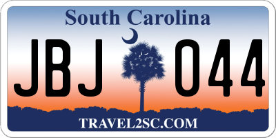 SC license plate JBJ044