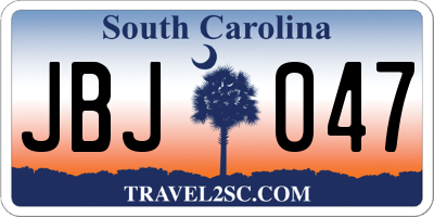 SC license plate JBJ047