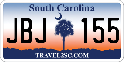SC license plate JBJ155