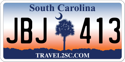 SC license plate JBJ413