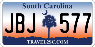 SC license plate JBJ577