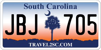 SC license plate JBJ705