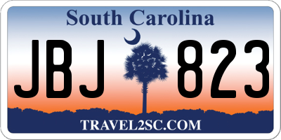 SC license plate JBJ823